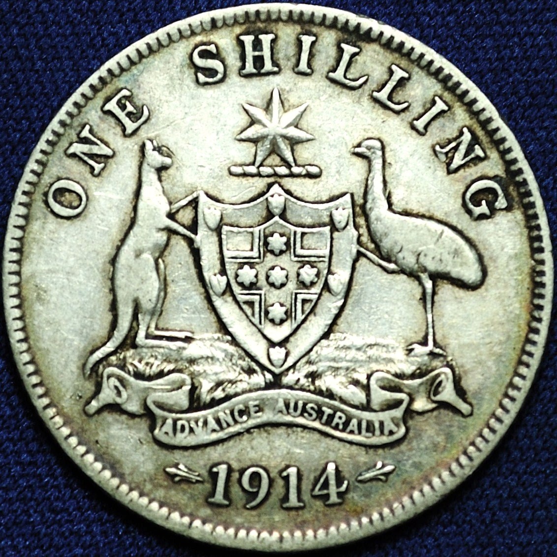 1914 Australian shilling reverse