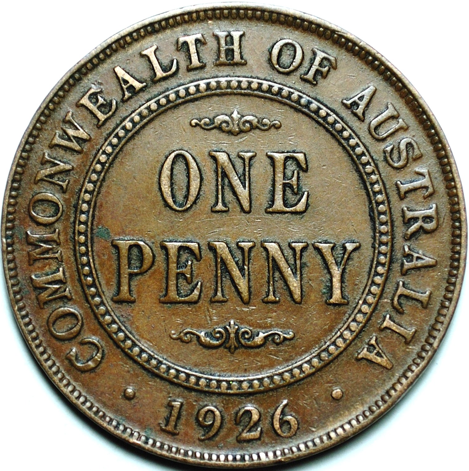 1926 Australian penny reverse