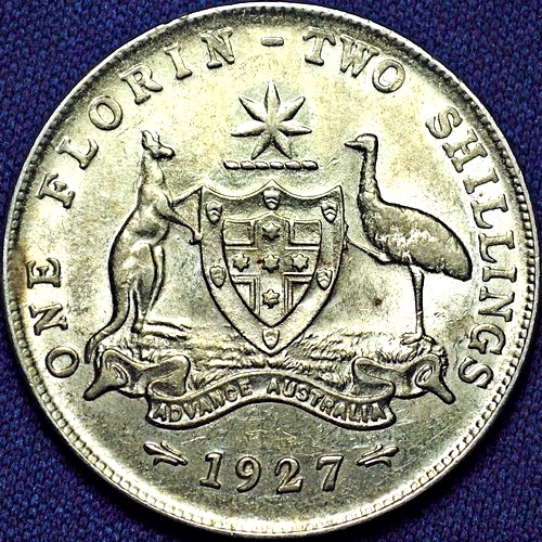 1927 Australian florin reverse