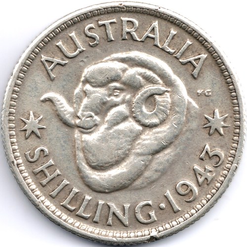 1943 (m) Australian shilling reverse