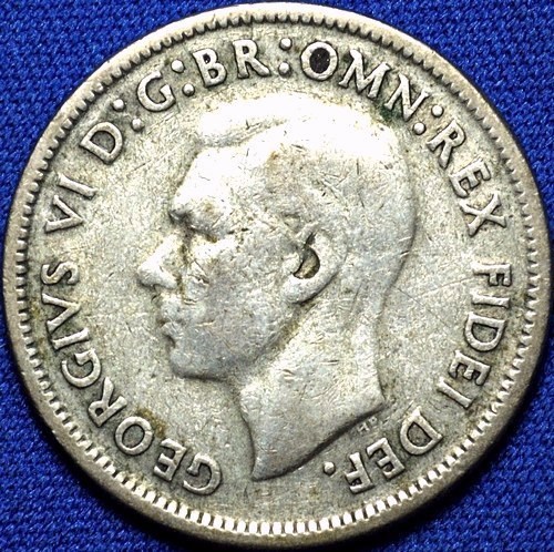 1950 Australian shilling obverse
