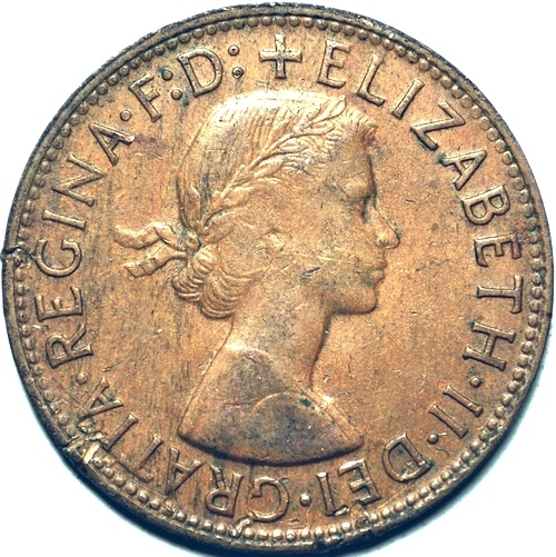 1959 Y. Australian penny obverse