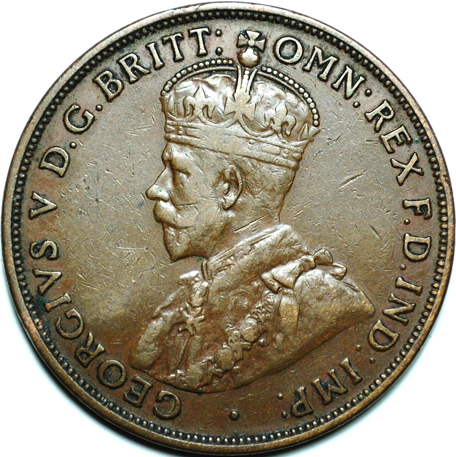 1918 Australian penny obverse