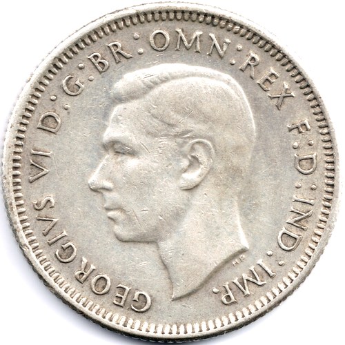 1943 (m) Australian shilling obverse