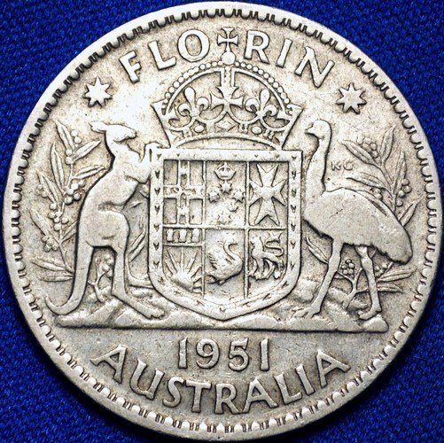 1951 Australian florin