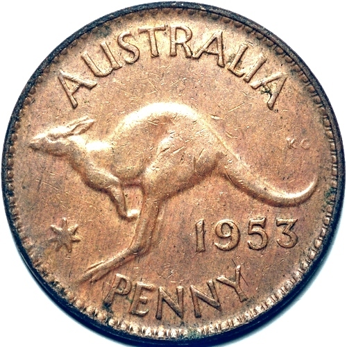 1953 (m) Australian penny