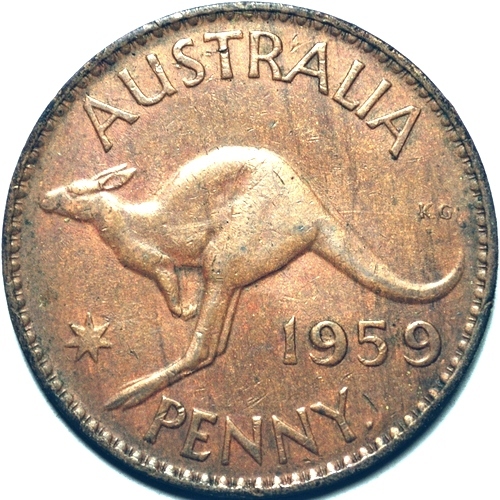 1959 Y. Australian penny